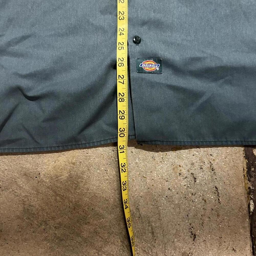 Vintage faded green dickies button up shortsleeve work shirt - Picture 4 of 5
